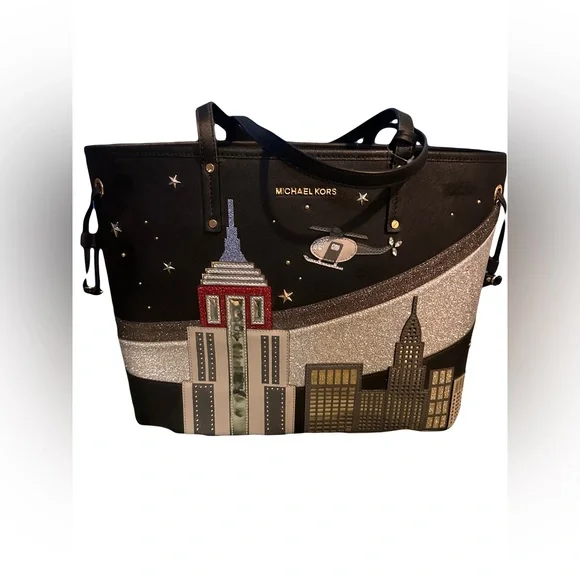 Michael kors Limited Edition Rare Nouveau Novelty Jet Set leathers Tote NWT - Picture 1 of 11